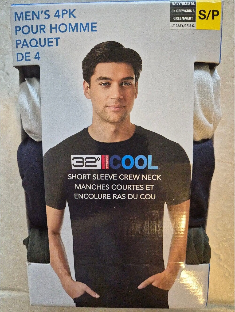 32 Degrees Cool Men's 4-Pack Short Sleeve Crew Neck T-Shirts 0225